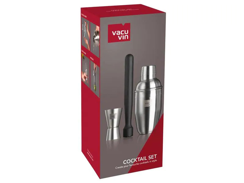 Vacuvin Drink Mixer Set 0.35 l, Silber