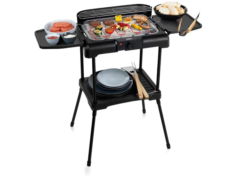 Tristar Elektrogrill mit klappbaren Seitenablagen, 2200 W