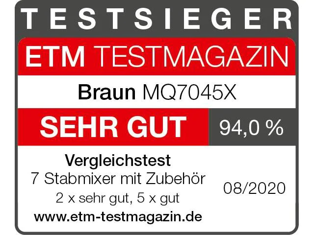 Braun Stabmixer MultiQuick 7  MQ7045X Silber/Schwarz