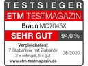 Braun Stabmixer MultiQuick 7  MQ7045X Silber/Schwarz