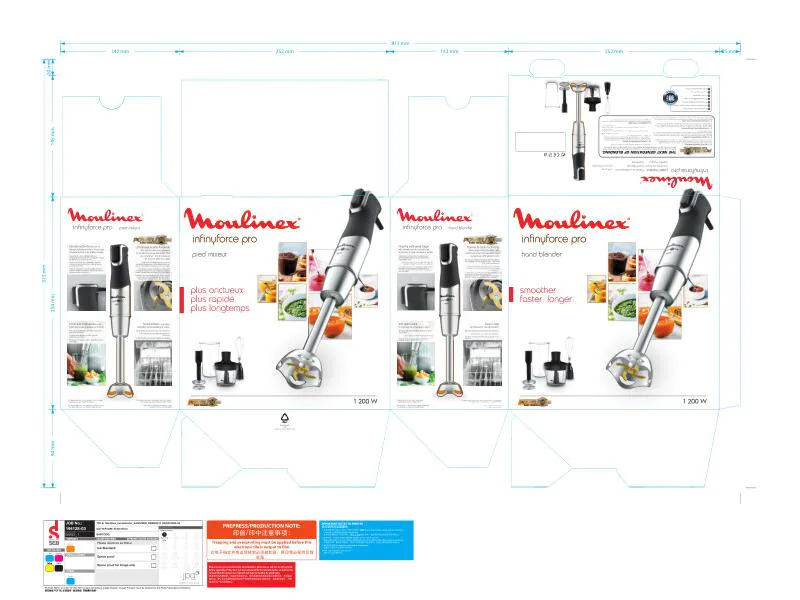 Moulinex Stabmixer Infinyforce Pro Mix Schwarz/Silber