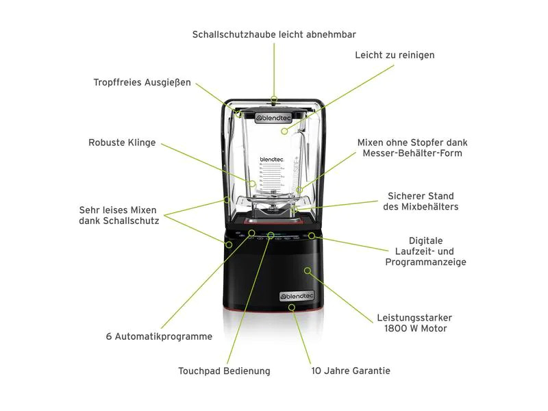Blendtec Standmixer Professional 800 Schwarz