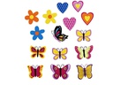 Glorex Moosgummi Sticker Schmetterlinge 27-teilig, selbstklebend