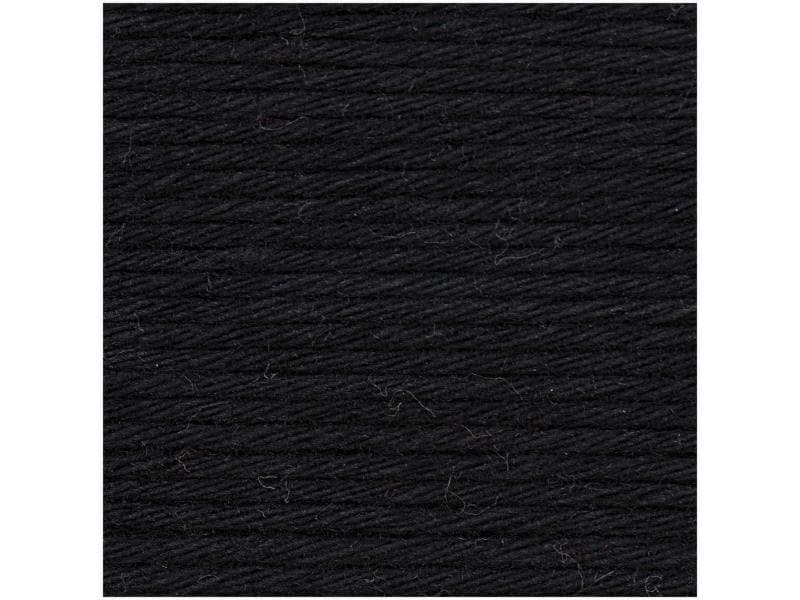 Rico Design Wolle Creative Cotton Aran 50 g Schwarz