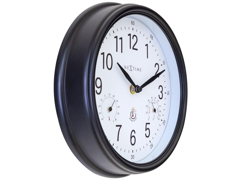 NeXtime Gartenuhr Jasmine Ø 23.4 cm, Schwarz