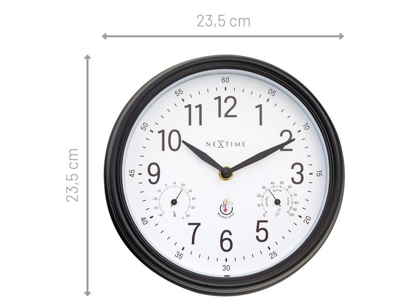 NeXtime Gartenuhr Jasmine Ø 23.4 cm, Schwarz