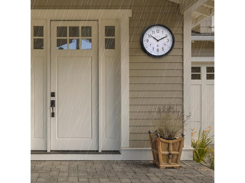 NeXtime Gartenuhr Jasmine Ø 23.4 cm, Schwarz