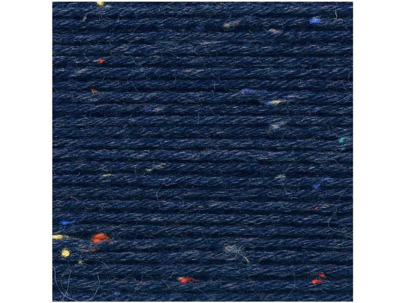 Rico Design Wolle Soft Tweed für Socken 4-fädig, 100 g, Marineblau