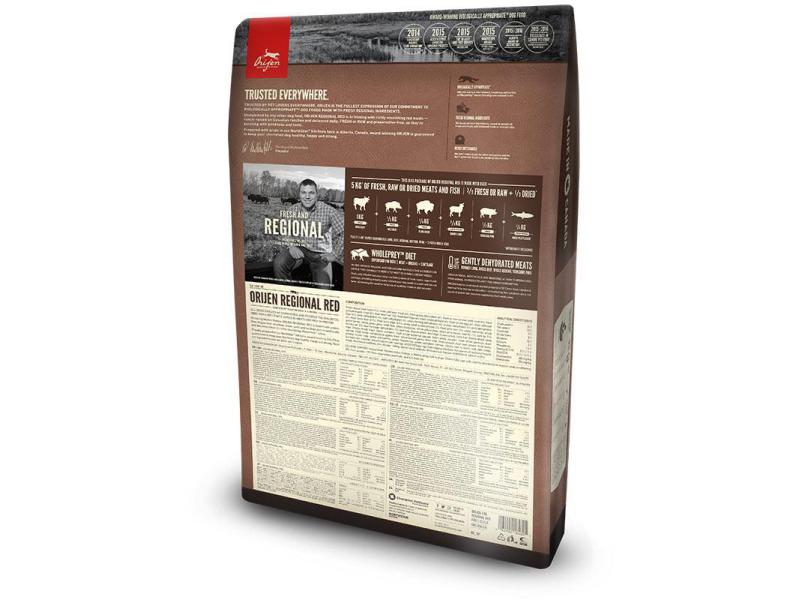 Orijen Trockenfutter Dog Regional Red mit Rind