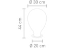 SOMPEX Tischleuchte Bolha 1x E27 44 cm, Smoke