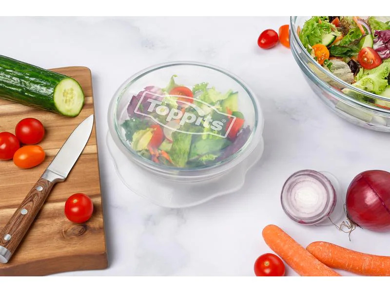 Toppits Frischhalte Abdeckhaube Stretch Tops 4 Stück, Transparent
