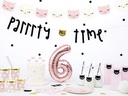 Partydeco Girlande Katze 1.4 m, Rosa/Weiss
