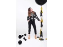 Partydeco Girlande Quasten 1.5 m, Gold/Schwarz