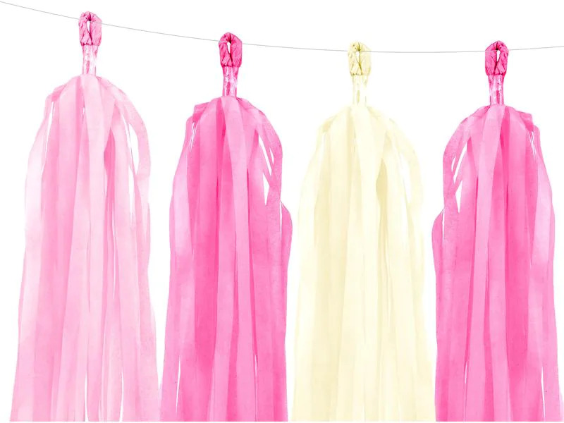 Partydeco Girlande Quasten 1.5 m, Rosa
