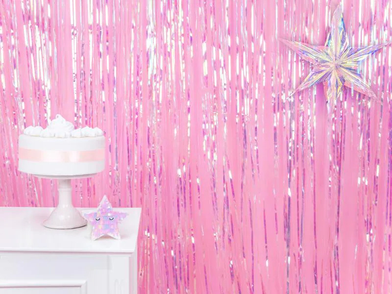 Partydeco Partyaccessoire Vorhang 90 x 250 cm, Opal