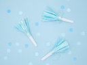 Partydeco Partypfeife Hellblau, 12.5 cm, 6 Stück