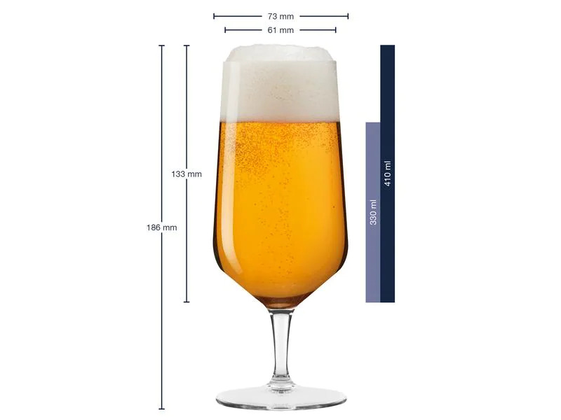 Leonardo Bierglas Puccini 330 ml, 6 Stück, Transparent