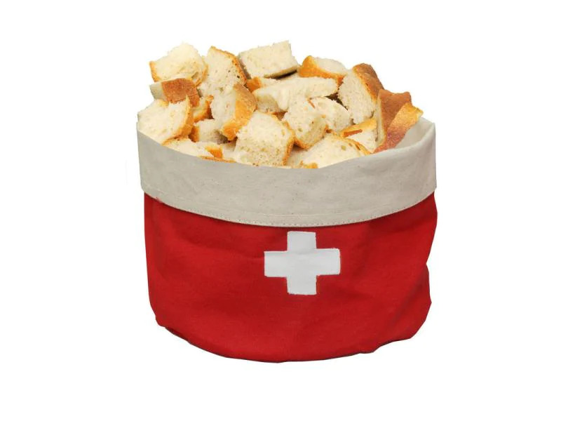 Heidi Cheese Line Fondue-Brottasche Rondo CH Ø 20 cm Rot