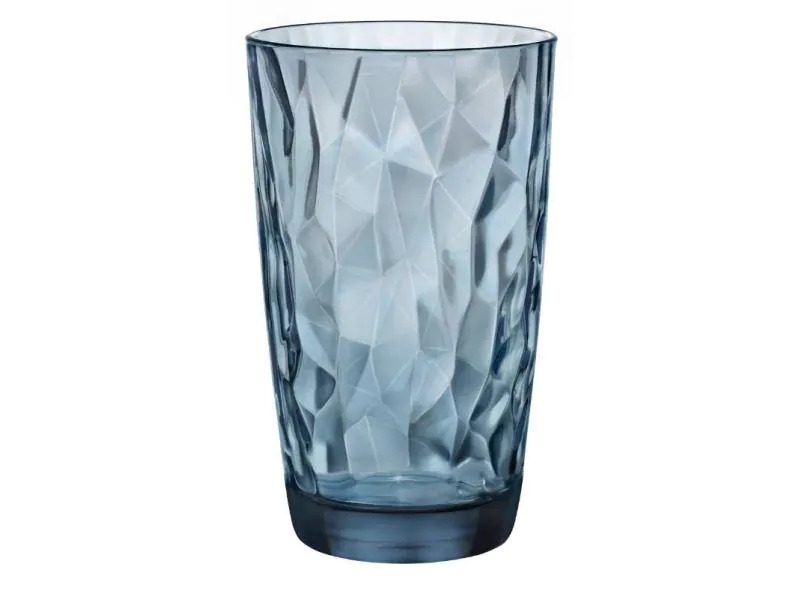 Bormioli Rocco Longdrinkglas Diamond 470 ml, 6 Stück, Blau