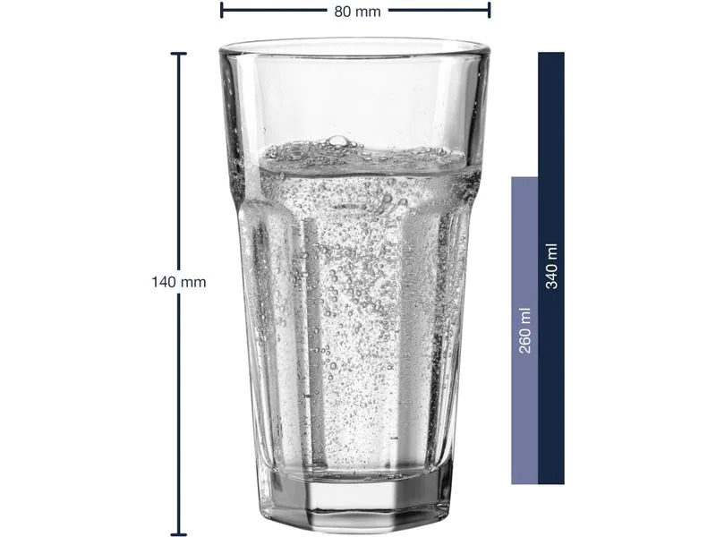 Leonardo Longdrinkglas 340 ml, 6 Stück, Transparent