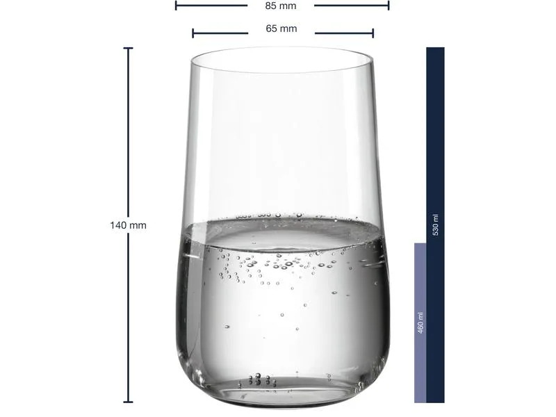 Leonardo Longdrinkglas Brunelli 460 ml, 6 Stück, Transparent