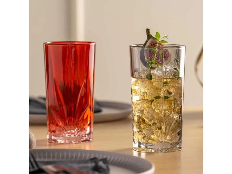 Leonardo Longdrinkglas Capri 530 ml, 4 Stück, Grau