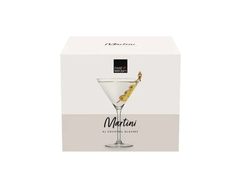 Royal Leerdam Martiniglas 260 ml, 4 Stück, Transparent
