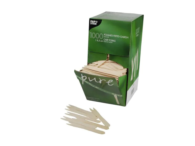 Papstar Gabel Pommes-Frites 1000 Stück Braun