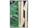 Papstar Messer Pure Holz 100 Stück Braun