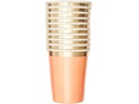 Rico Design Becher 250 ml 10 Stück, Aprikose/Gold