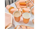 Rico Design Becher 250 ml 10 Stück, Aprikose/Gold