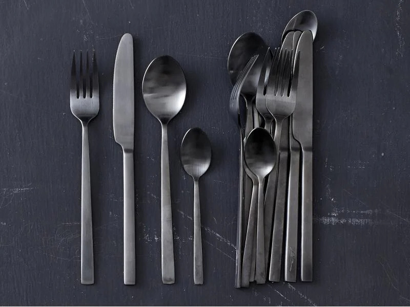 Bitz Besteck-Set 16-teilig, Schwarz