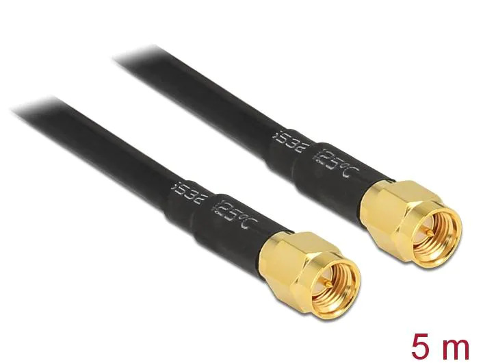 Delock Antennenkabel LMR195 SMA zu SMA, 5 m