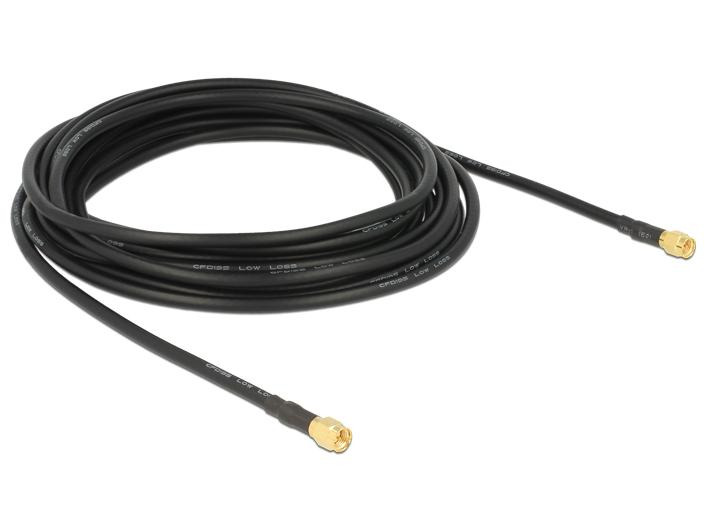 Delock Antennenkabel LMR195 SMA zu SMA, 5 m
