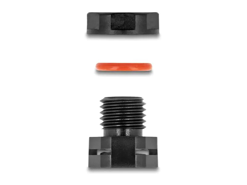Delock Kabelverschraubung M6, schwarz 2 Stück