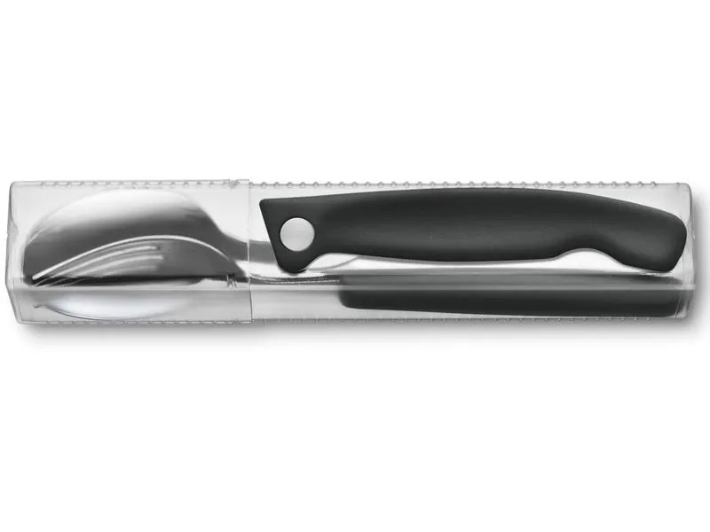 Victorinox Besteck-Set Swiss Classic 3-teilig, Schwarz/Silber