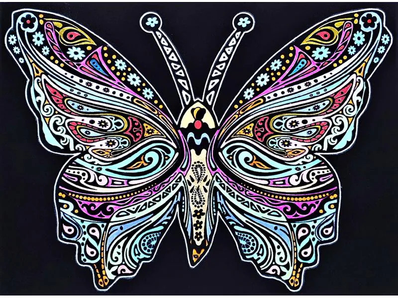 Tataruga Malset Samtbild Schmetterling A4