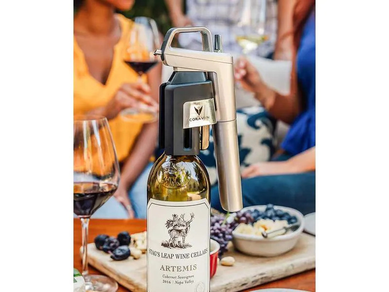 Coravin Weinausgiesser Timeless Six+ 12 Stück, Silber