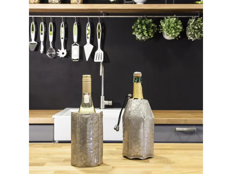 Vacuvin Flaschenmanschette Platinum Silber