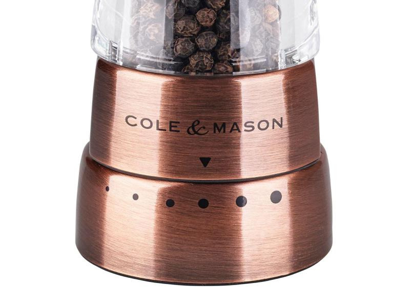 Cole&amp;Mason Salz- und Pfeffermühle Derwent 19 cm, Kupfer/Transparent