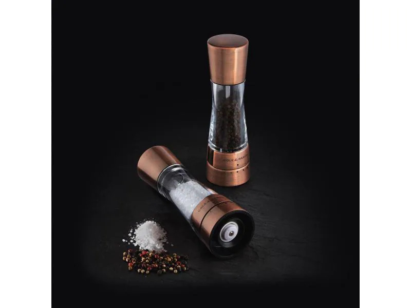 Cole&amp;Mason Salz- und Pfeffermühle Derwent 19 cm, Kupfer/Transparent