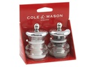 Cole&amp;Mason Salz- und Pfeffermühle PO3 10 cm, Silber/Transparent