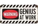 Nostalgic Art Schild Genius at Work 20 x 10 cm, Metall