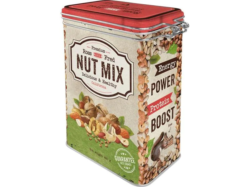Nostalgic Art Vorratsdose Nut Mix 1.6 l, Beige/Grün/Rot