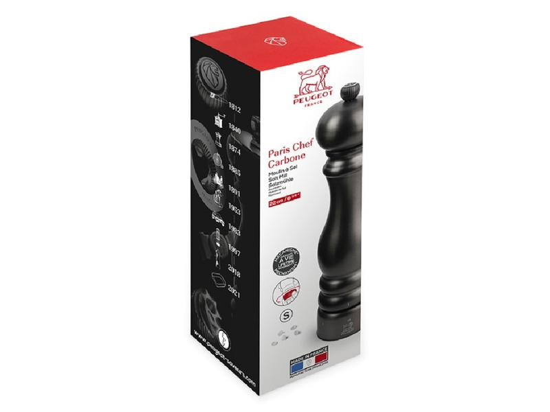 Peugeot Salzmühle Paris Chef 22 cm, Karbonschwarz
