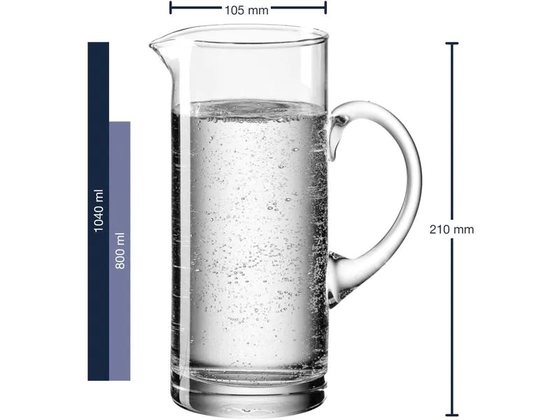 Leonardo Wasserkrug Ciao VIP 0.8 l, Transparent
