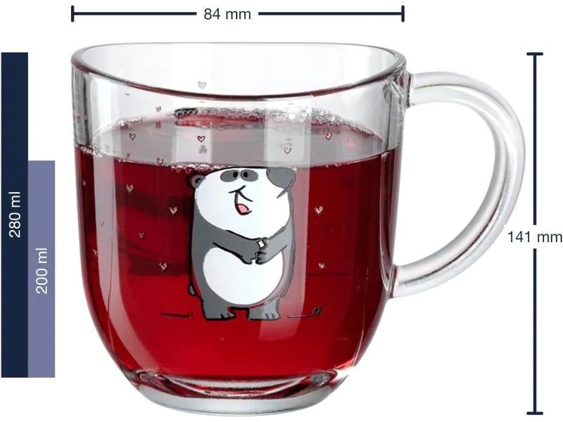 Leonardo Kindertasse Panda 6-teilig