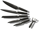 Kadastar Messer-Set Premium Black 6-teilig, Schwarz/Silber