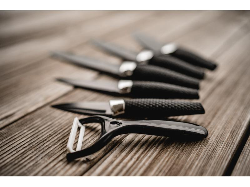 Kadastar Messer-Set Premium Black 6-teilig, Schwarz/Silber