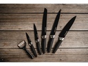 Kadastar Messer-Set Premium Black 6-teilig, Schwarz/Silber